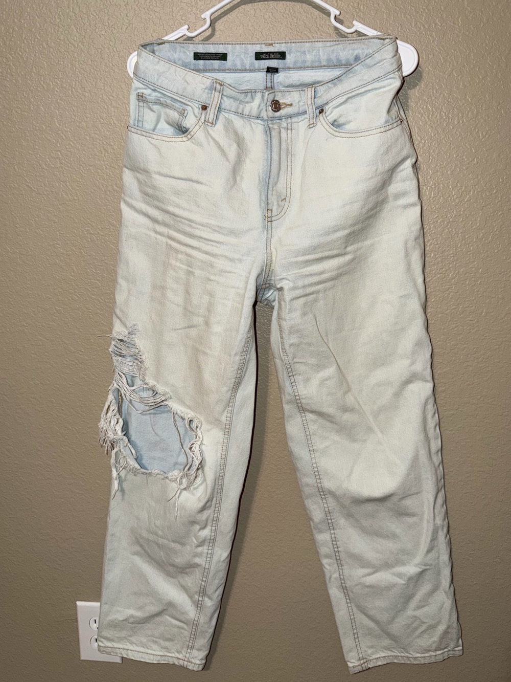 wild fable Light Blue Distressed Relaxed Jeans